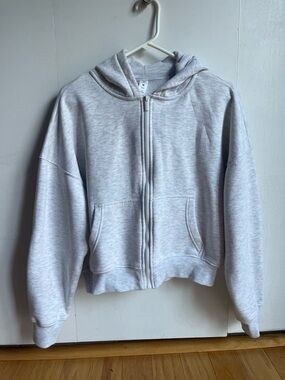 Move Theology Light Gray Zip-Up Sweatshirt
